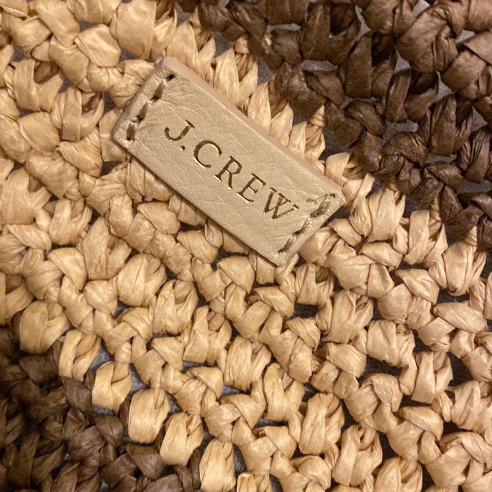 J.Crew raffia spring/ summer tote bag . New. - Picture 9 of 10